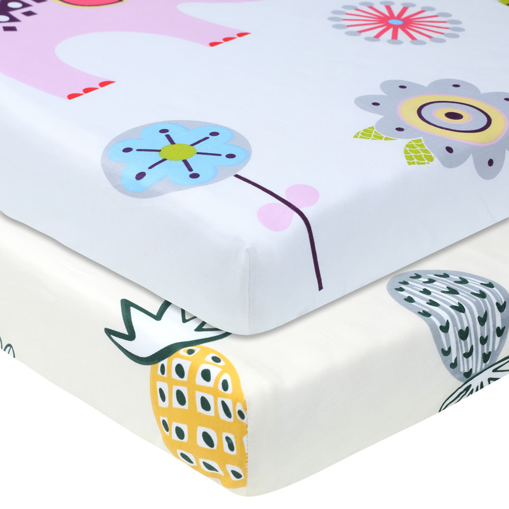 100% Organic Cotton Fitted Crib Sheet Comfortable Baby Bed Sheet